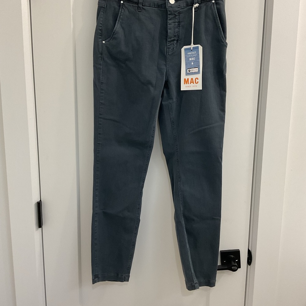 MAC Jeans Women's Straight Leg Pants - Washed Navy Blue